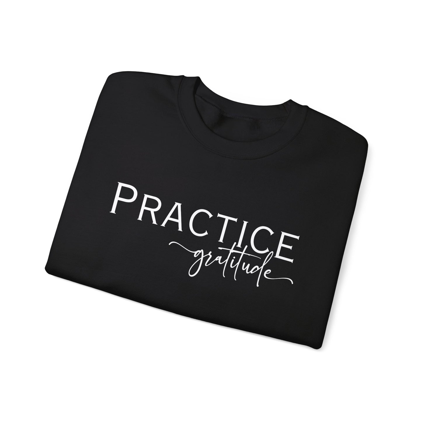 Practice Gratitude Accent Sleeve Sweatshirt