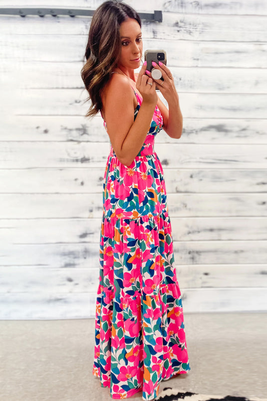 PREORDER Twisted Smocked Back Tiered Maxi Dress