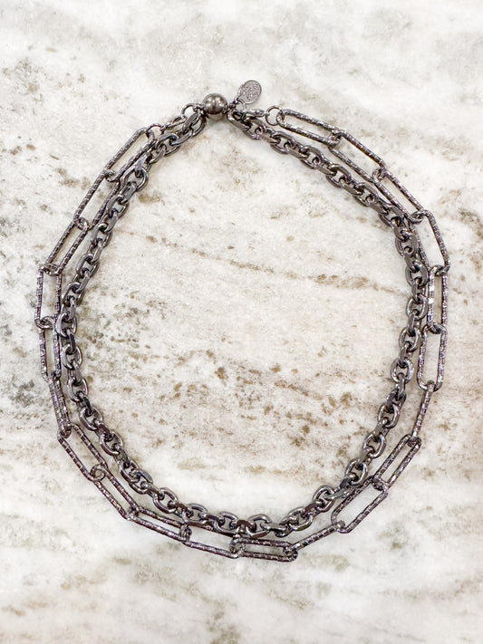 SOLANG Necklace in Gunmetal