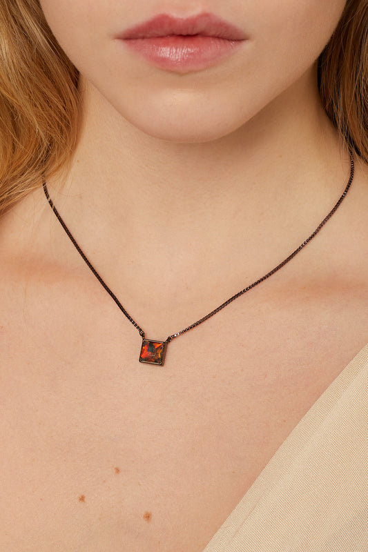KYLIE Square Necklace in Cappuccino