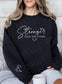 Stronger Than The Storm Accent Sleeve Sweatshirt