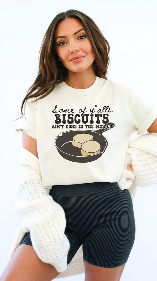 Y'alls Biscuits Garment Dyed Graphic Tee