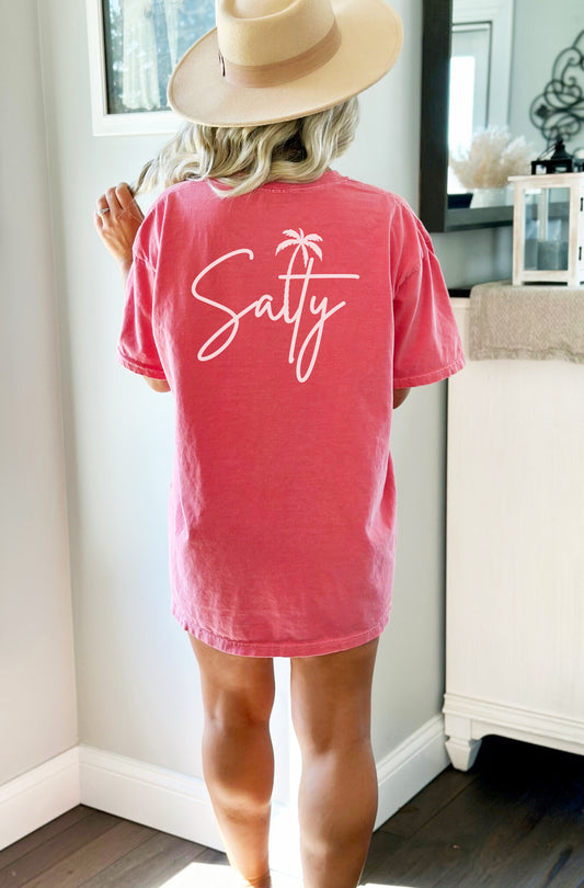 2-Sided Salty Garment Dyed Graphic Tee