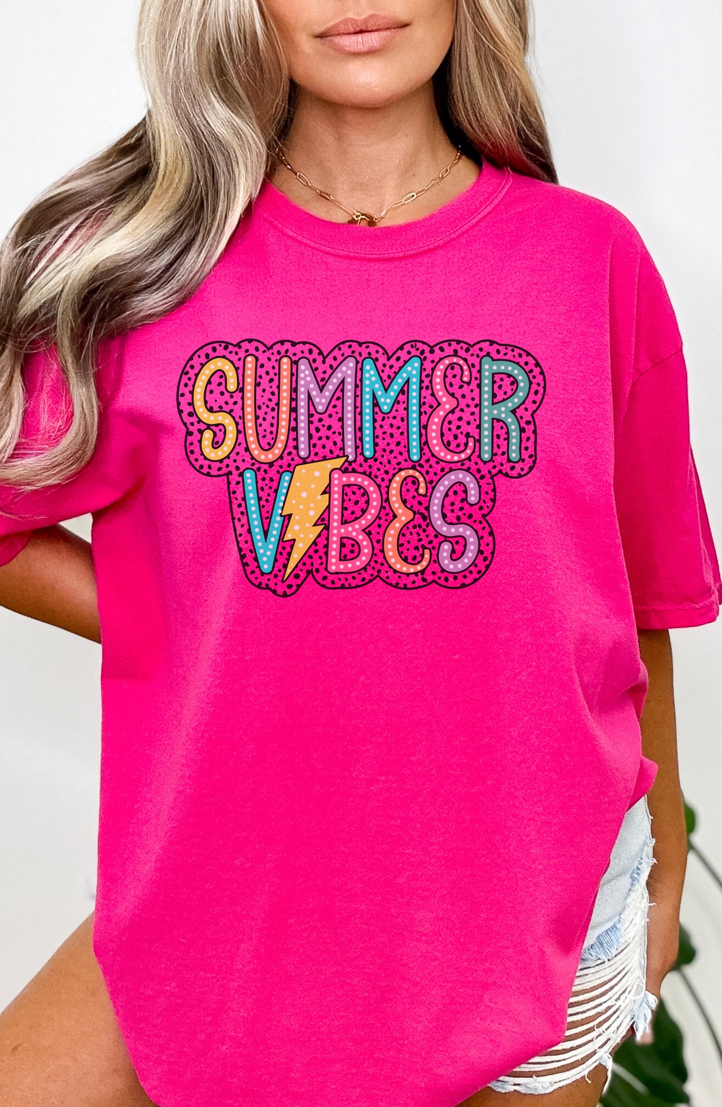 Summer Vibes Garment Dyed Graphic Tee