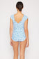 Bring Me Flowers V-Neck One Piece Swimsuit In Thistle Blue