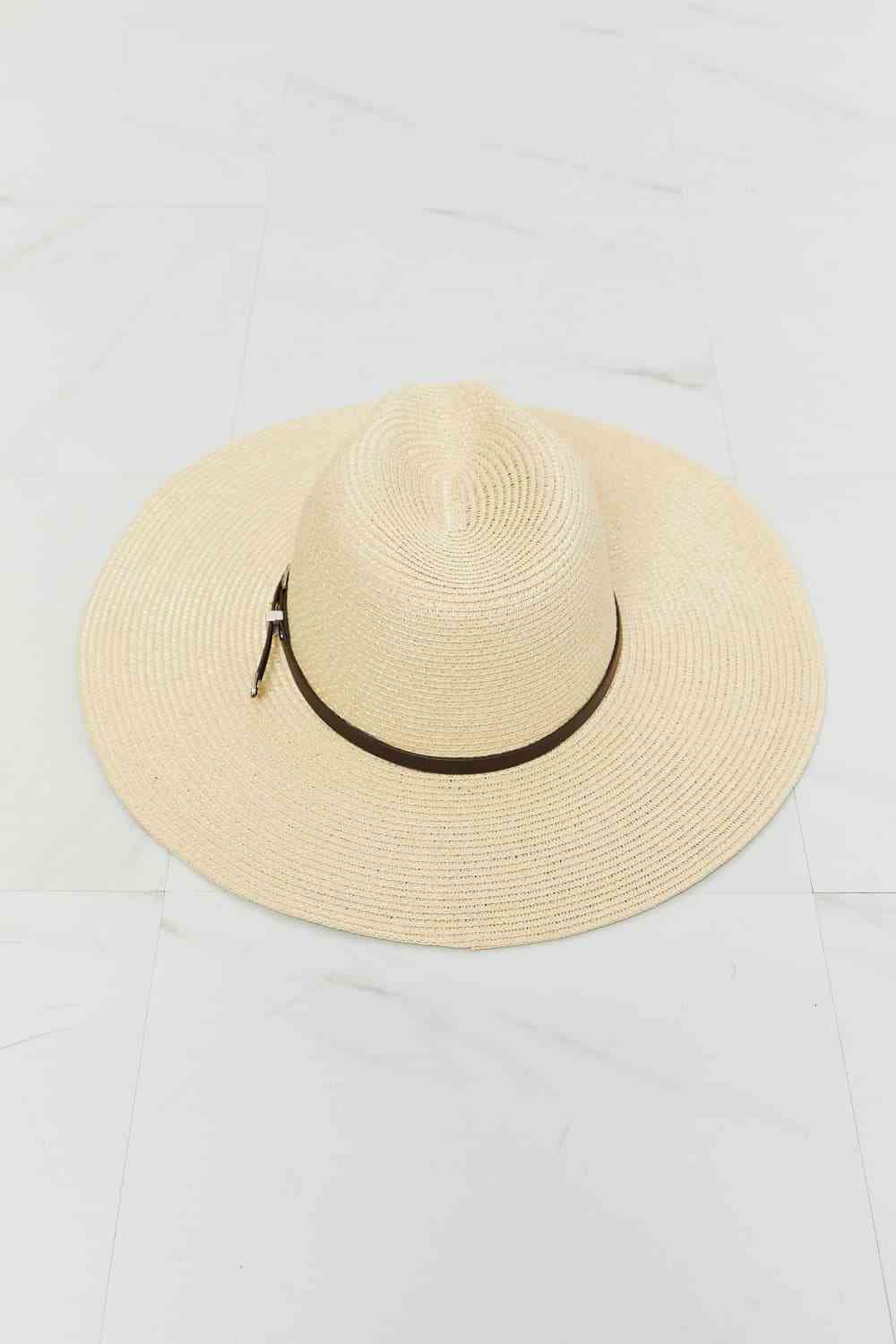 Boho Summer Straw Fedora Hat