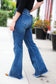 Judy Blue City Streets Medium Blue High Waist Flare Fray Hem Jeans