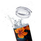 Tropical Leaves Skinny Tumbler with Straw, 20oz