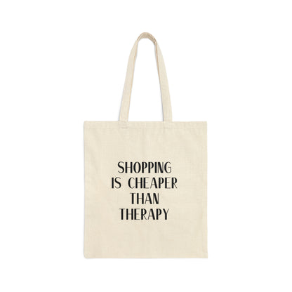 Cheaper Than Therapy Canvas Tote Bag