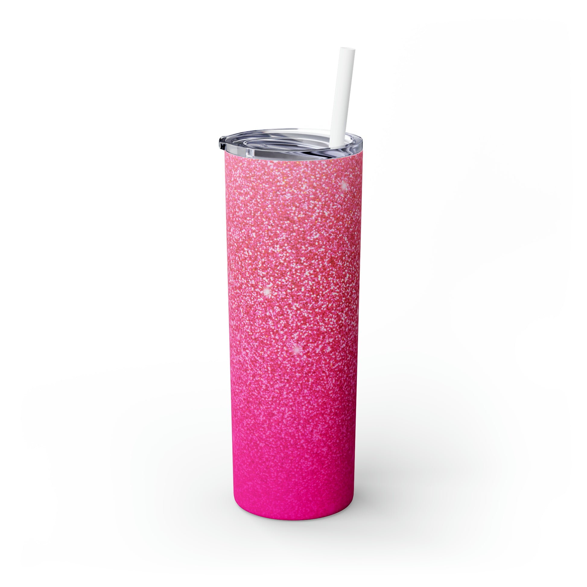 Hot Pink Glitter Tumbler