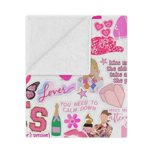 Pretty in Pink Swiftie Ultra Soft Minky Blanket
