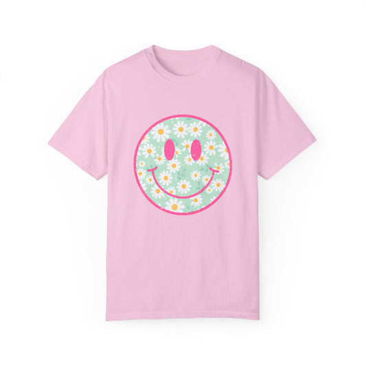 Daisy Smiley Garment Dyed Graphic Tee