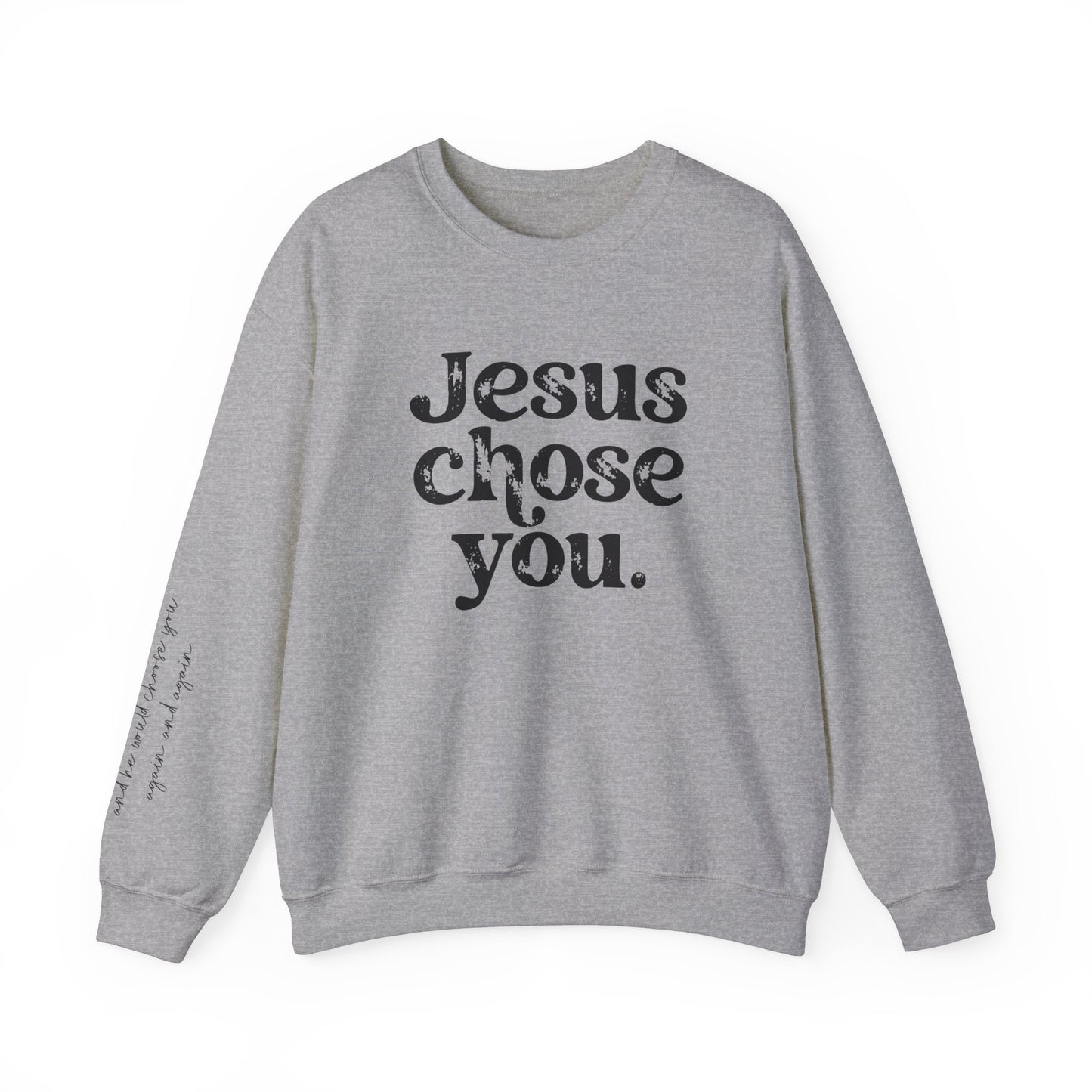 Jesus Chose You Accent Sleeve Sweatshirt