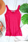 Lexi Lace Tank - Hot Pink