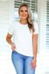 Juliet Lace Front Tee - White