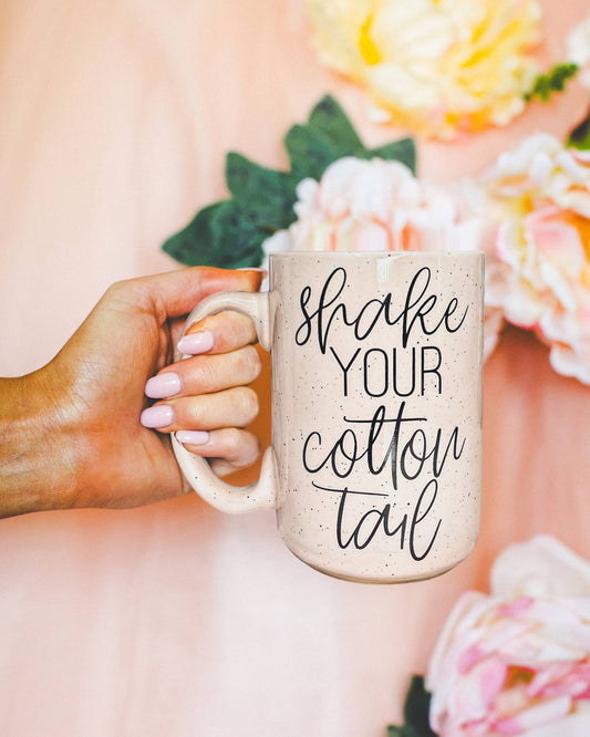 Shake Your Cotton Tail Spring Speckled Mug
