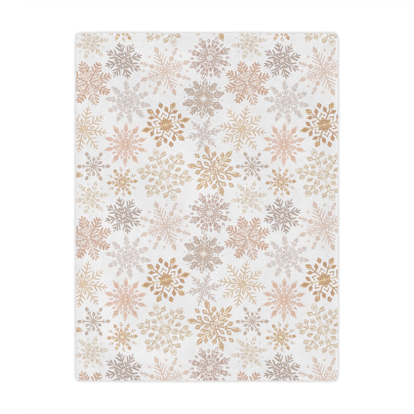 Golden Snowflakes Ultra Soft Minky Blanket