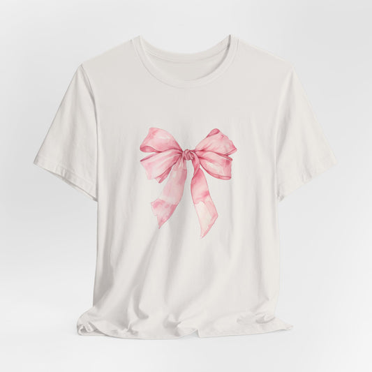 Ballet Core Pastel Pink Bow Graphic Tees
