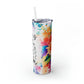 She Is Strong Skinny Tumbler with Straw, 20oz