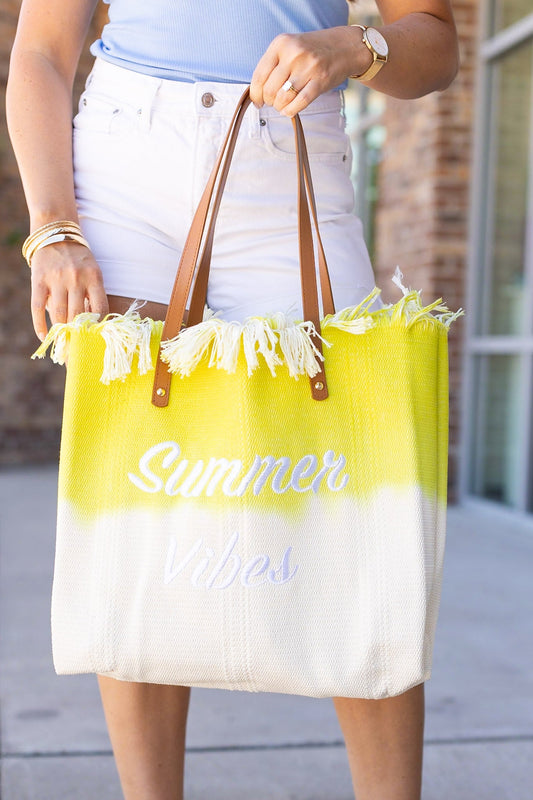 Fringe Summer Vibes Bag - Yellow