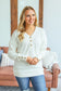 Brittney Button Sweater - White