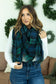 Blanket Scarf - Green and Navy Plaid