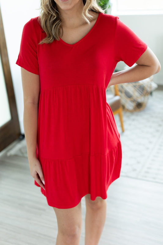 Ruffle Dress - Red