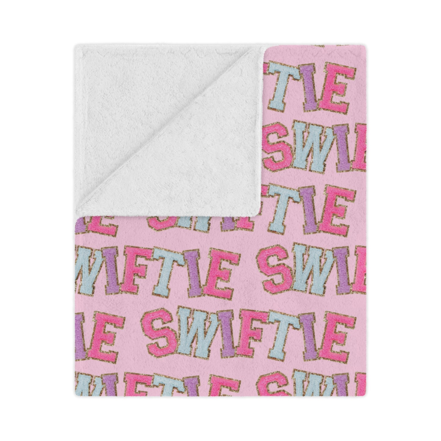 Pink Patch Swiftie Ultra Soft Minky Blanket
