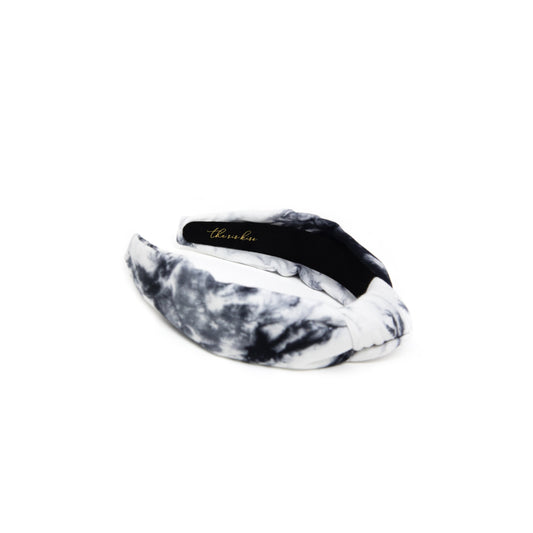 Black and White Tie Dye Headband