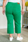 Judy Blue Lisa High Rise Control Top Wide Leg Crop Jeans in Kelly Green