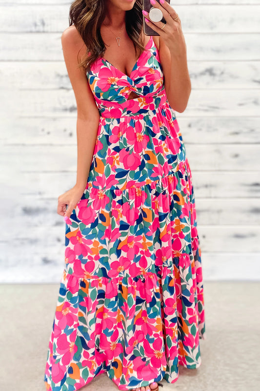 PREORDER Twisted Smocked Back Tiered Maxi Dress