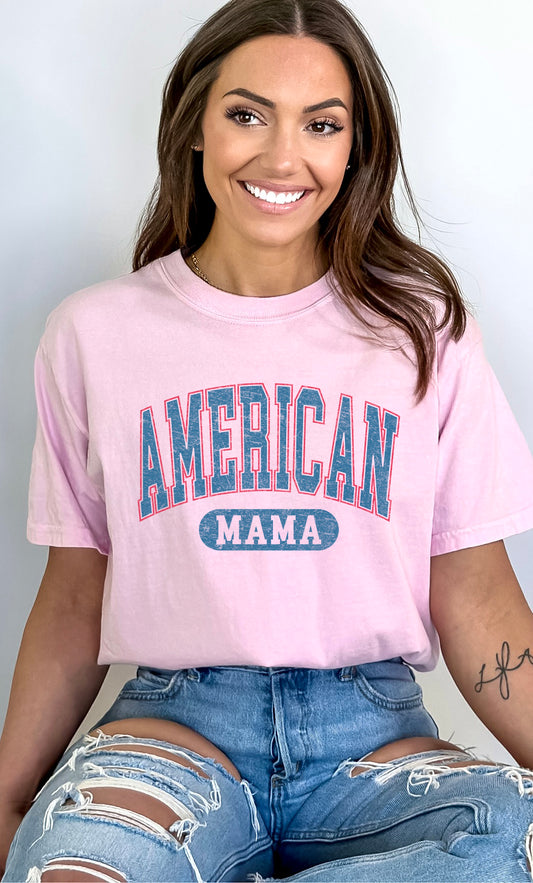 American Mama Garment Dyed Graphic Tee
