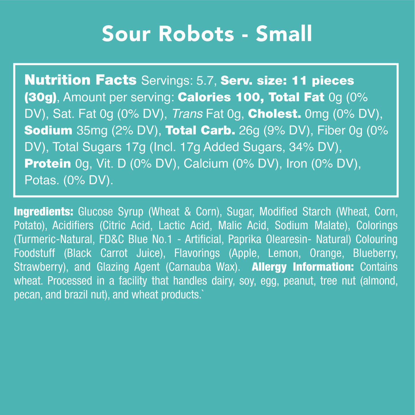 Sour Robots Candy