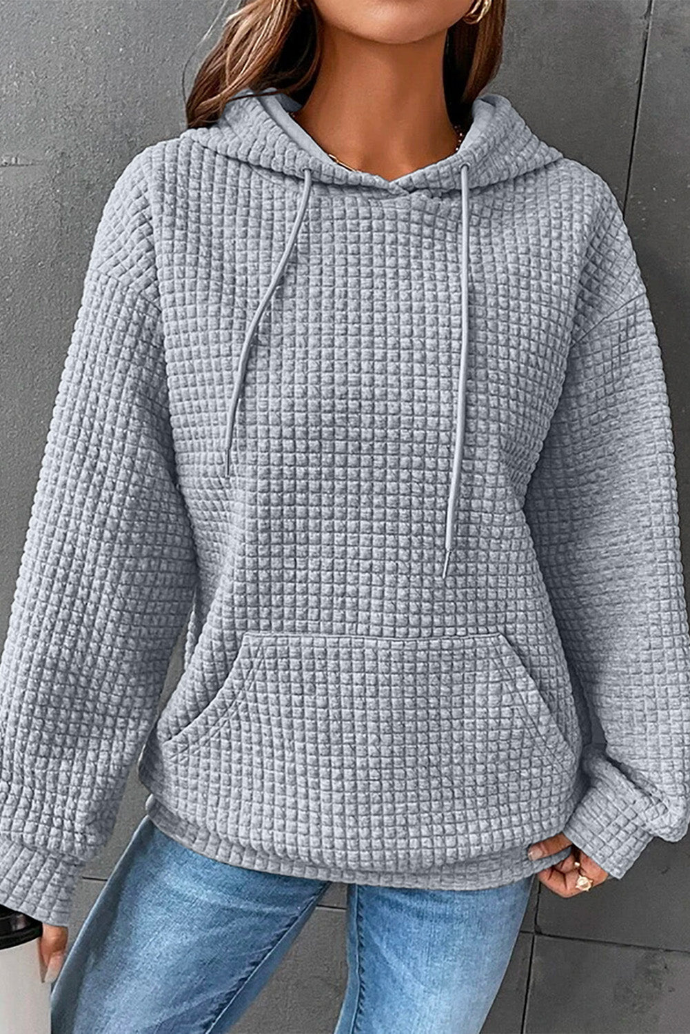 One More Time Quilted Hoodie
