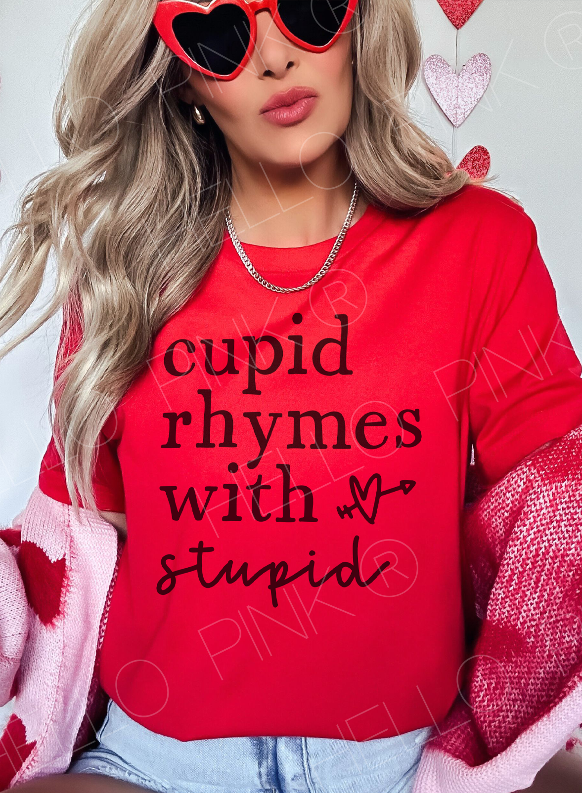 Cupid Rhymes With Stupid Graphic Tee