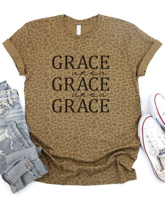 Grace Upon Grace Leopard Graphic Tee
