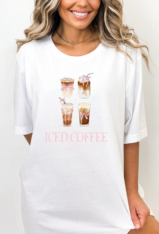 Iced Coffee Girly Graphic Tee