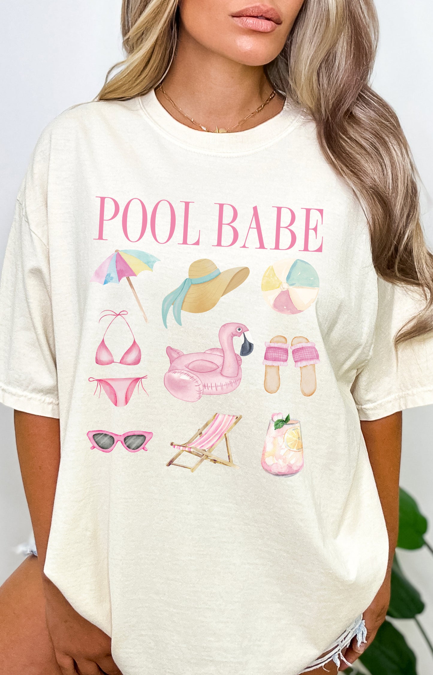 Pool Babe Garment Dyed Graphic Tee
