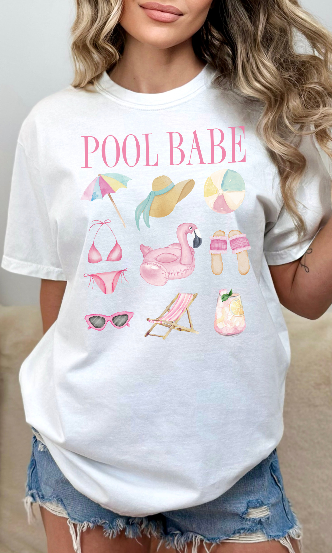 Pool Babe Garment Dyed Graphic Tee