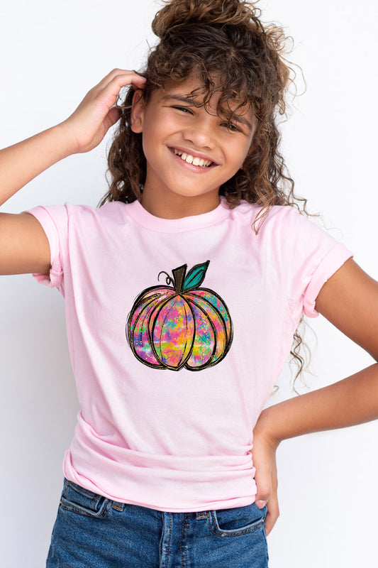 Youth Pink Pumpkin Graphic Tee