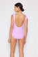 Float On Ruffle Faux Wrap One-Piece in Carnation Pink
