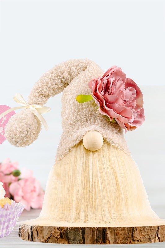 Mother's Day Flower Decor Pom-Pom Trim Faceless Gnome