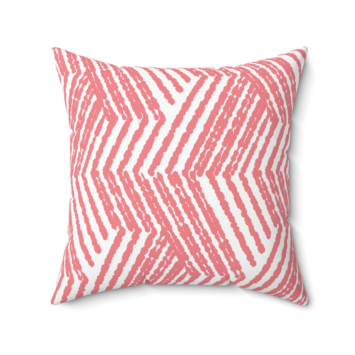 Pink and Red Geo Square Pillow Cover