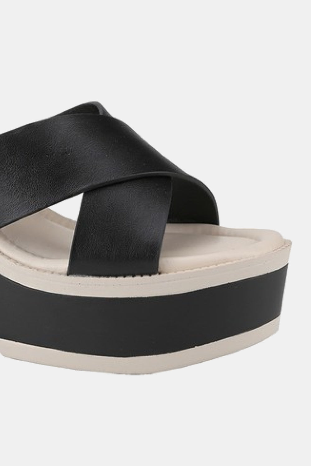 Cherish The Moments Contrast Platform Sandals in Black