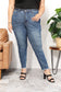 Judy Blue Tummy Control Side Slit & Fray Hem Skinny Jeans