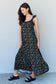 In The Garden Ruffle Floral Maxi Dress in  Black Yellow Floral