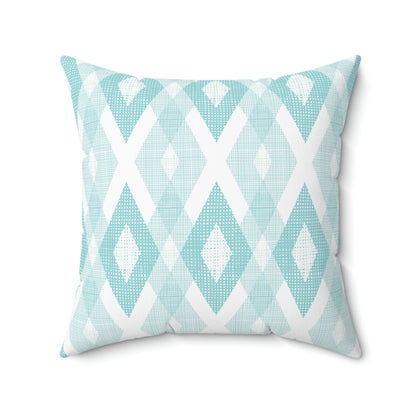 Aqua Triangles Pillow Cover