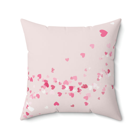 Cascading Hearts Square Pillow Cover