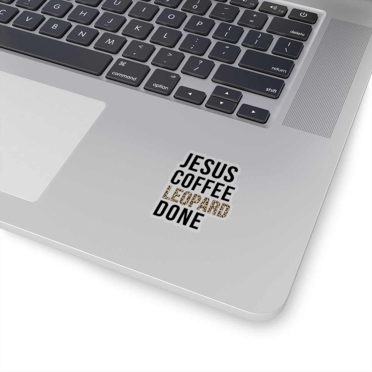 Jesus Coffee Leopard Done Sticker