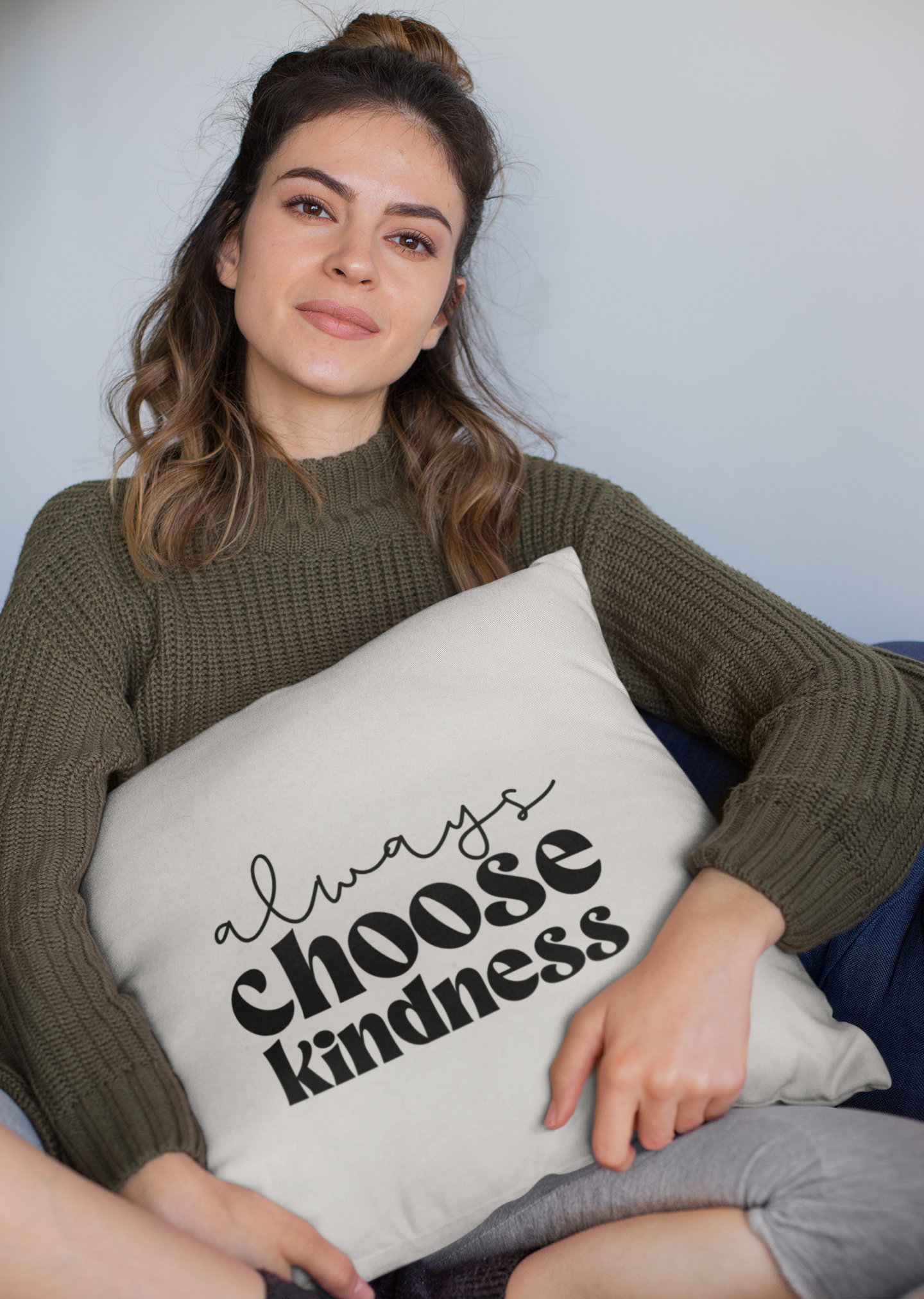 Always Choose Kindness Square Pillow Cover